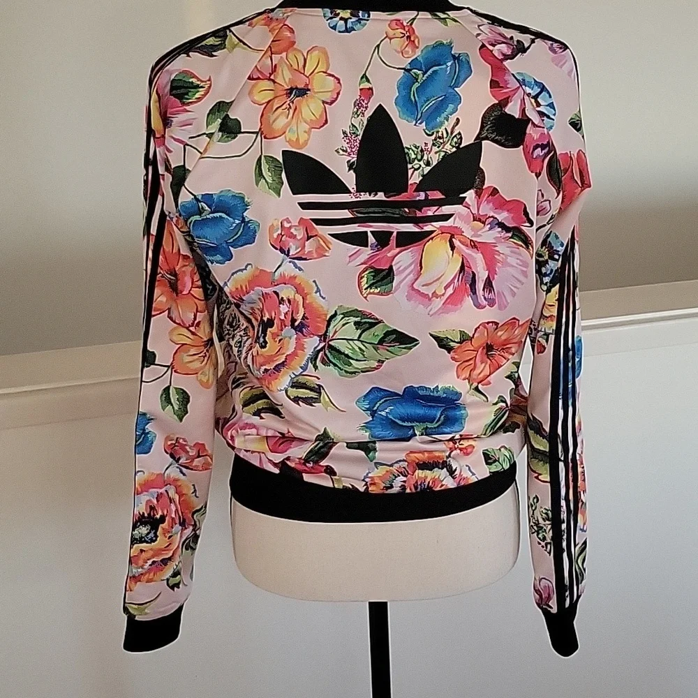 Rare Adidas X Farm Rio Trefoil Floral Track Jacket - Picture 2 of 2